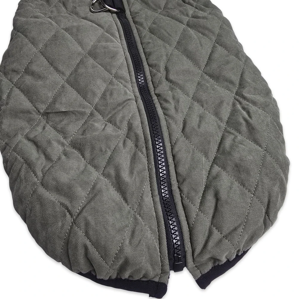 Scenereal Quilted Dog Jacket XL Olive Green Fleece Lined Harness D-Ring NWT
